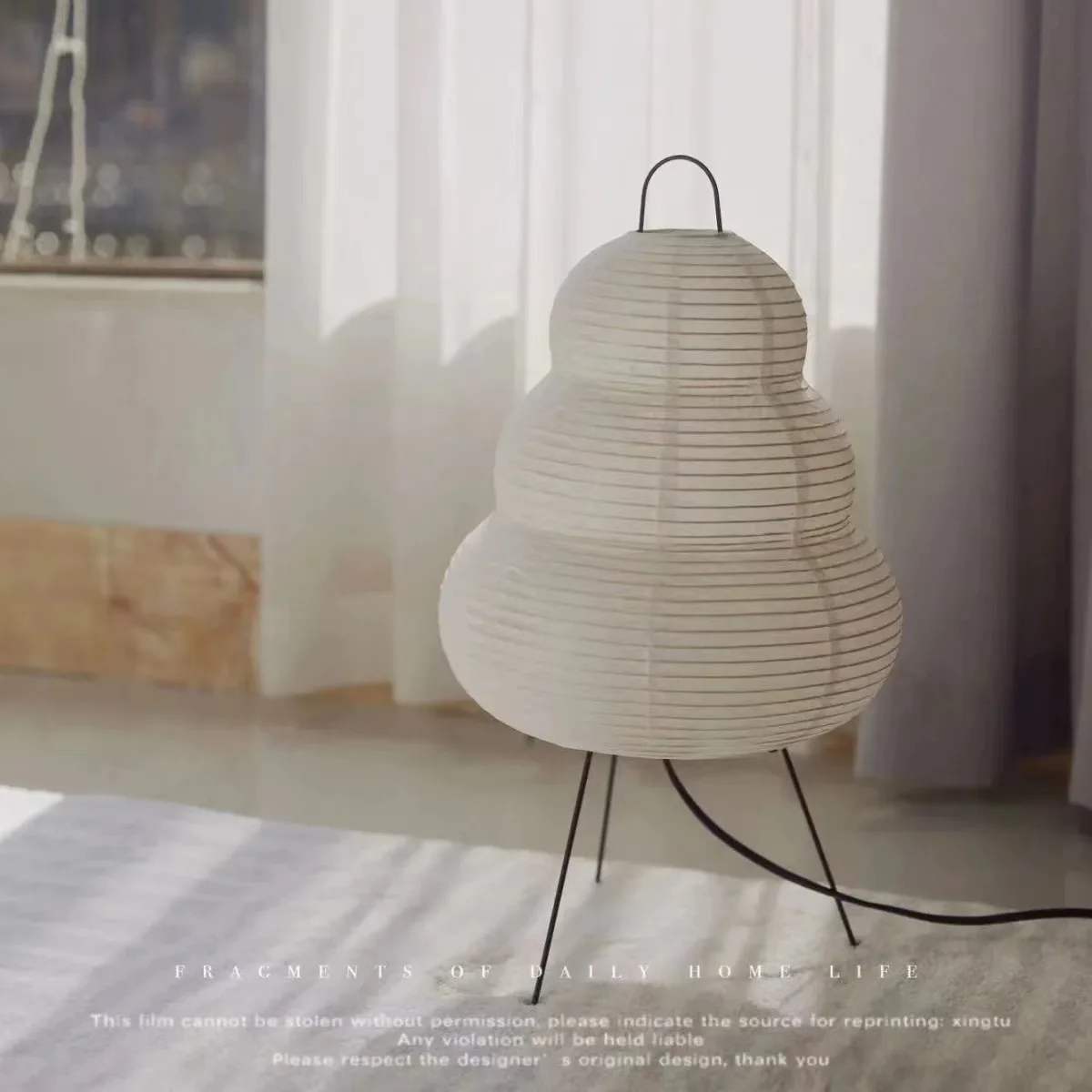 Floor Lamp Tripod - apanese Wabi-Sabi Tripod Floor Lamp Handmade