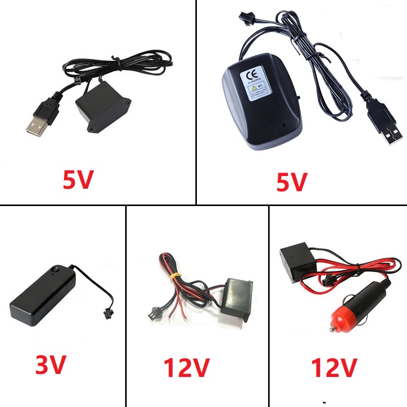 DC 12V EL Line USB Cigarette L - Lighting Bolt Decor 评论和价格
