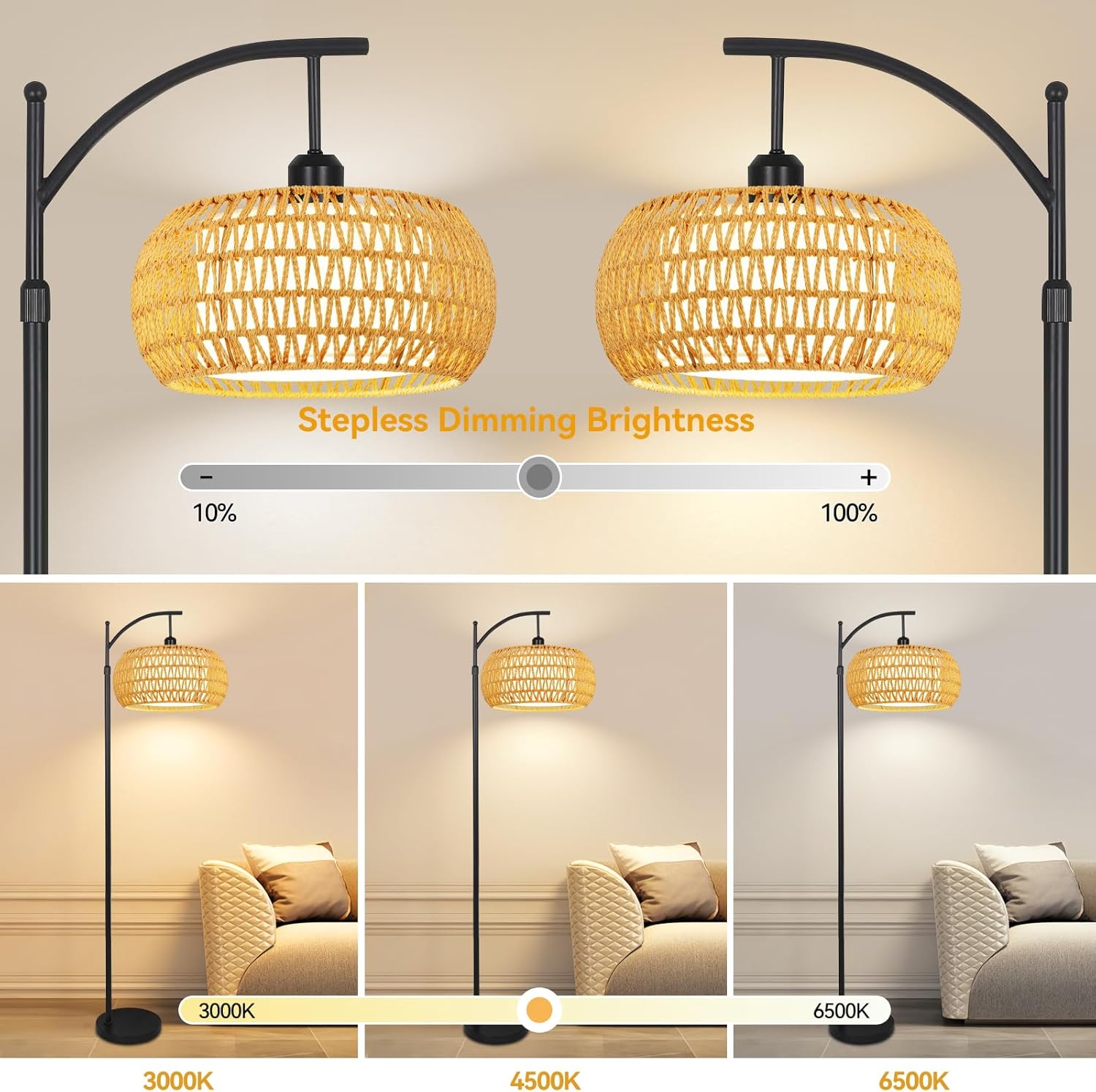 Arc Floor Lamps for Living Roo - Floor Lamp Tripod 评论和价格