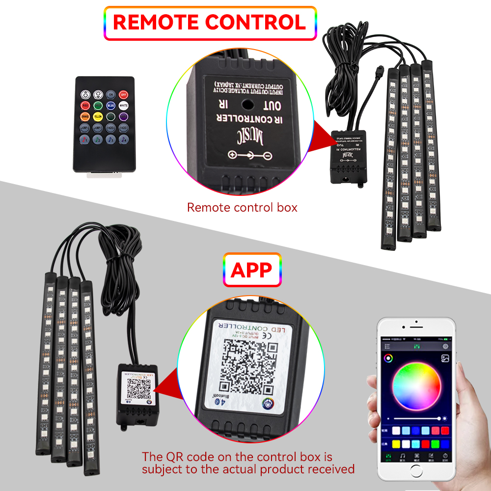 RGB LED Motorcycle Atmosphere  - Lighting Bolt Decor 评论和价格