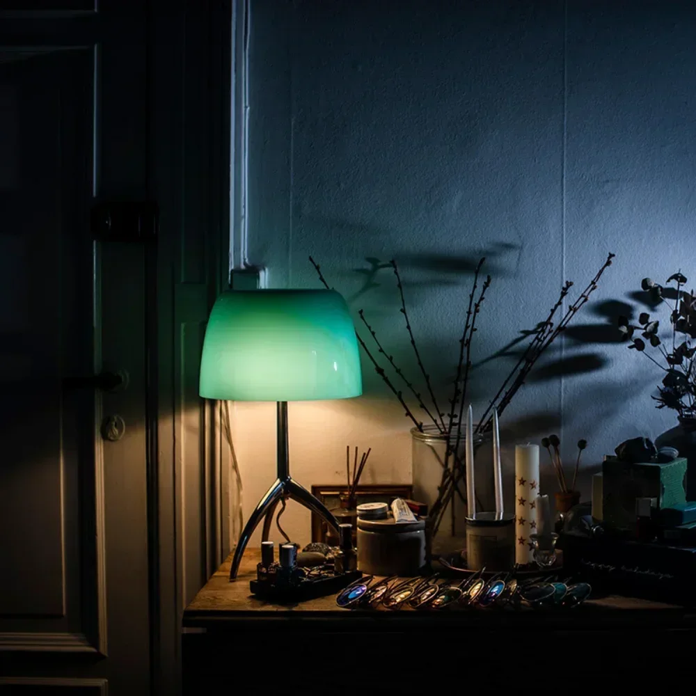 Italian Vintage Glass Table La - Floor Lamp Tripod 评论和价格
