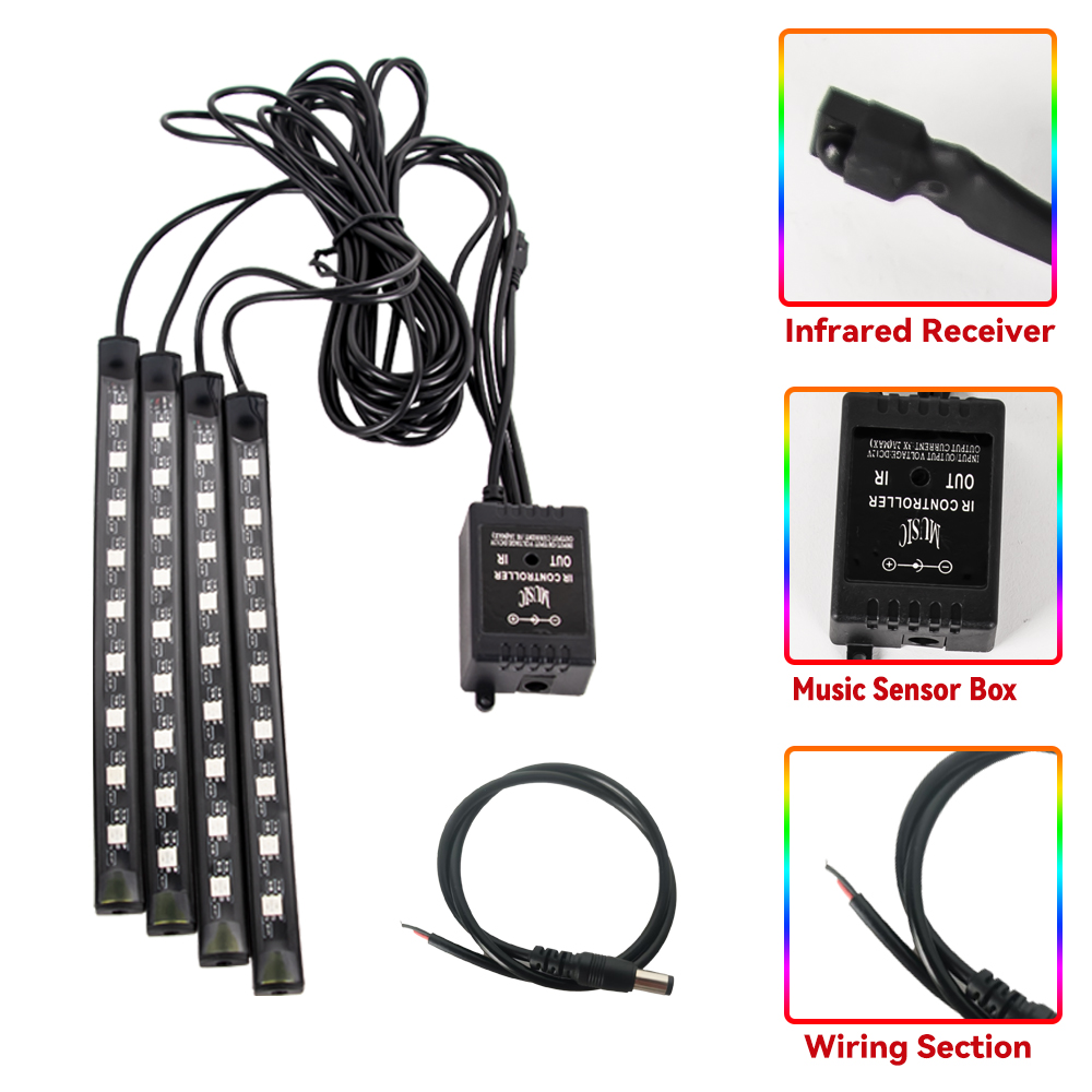 LED Motorcycle Car Atmosphere  - Lighting Bolt Decor 评论和价格