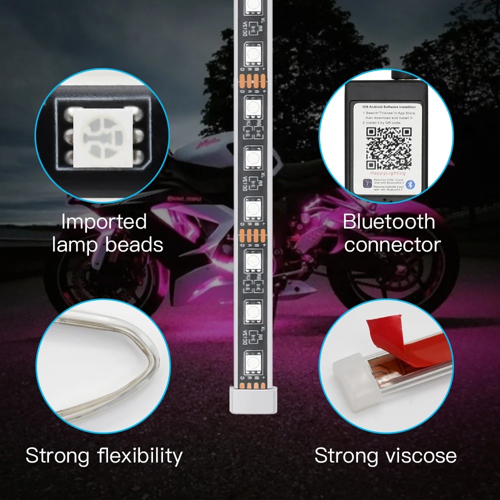 Motorcycle LED Decorative ligh - Lighting Bolt Decor 评论和价格