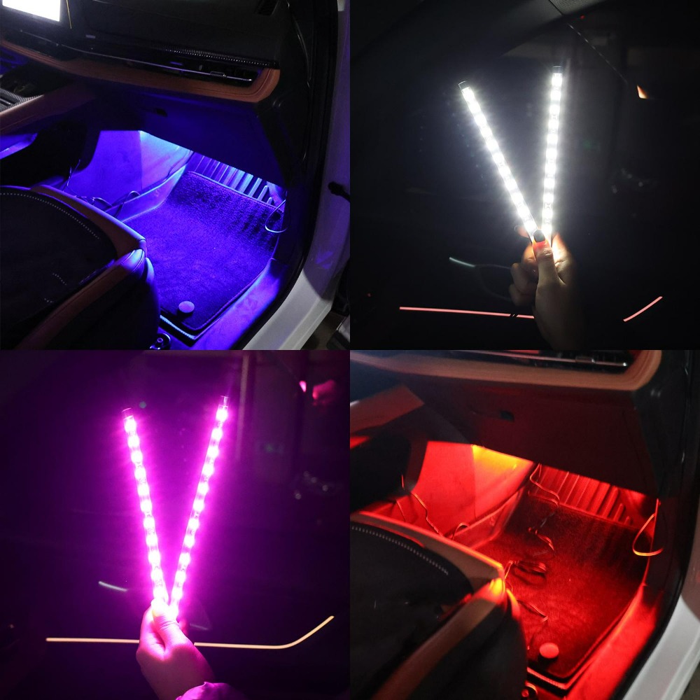 USB Car LED Strip Light Interi - Lighting Bolt Decor 评论和价格