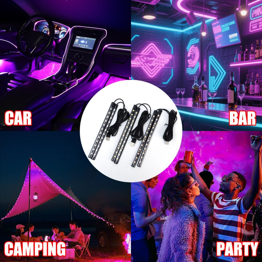 USB Car LED Strip Light Interi - Lighting Bolt Decor 评论和价格