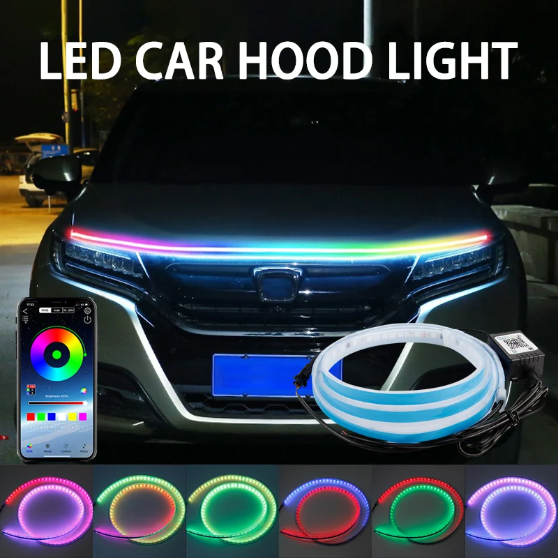 120/150/180cm Car Hood Decorat - Lighting Bolt Decor 评论和价格