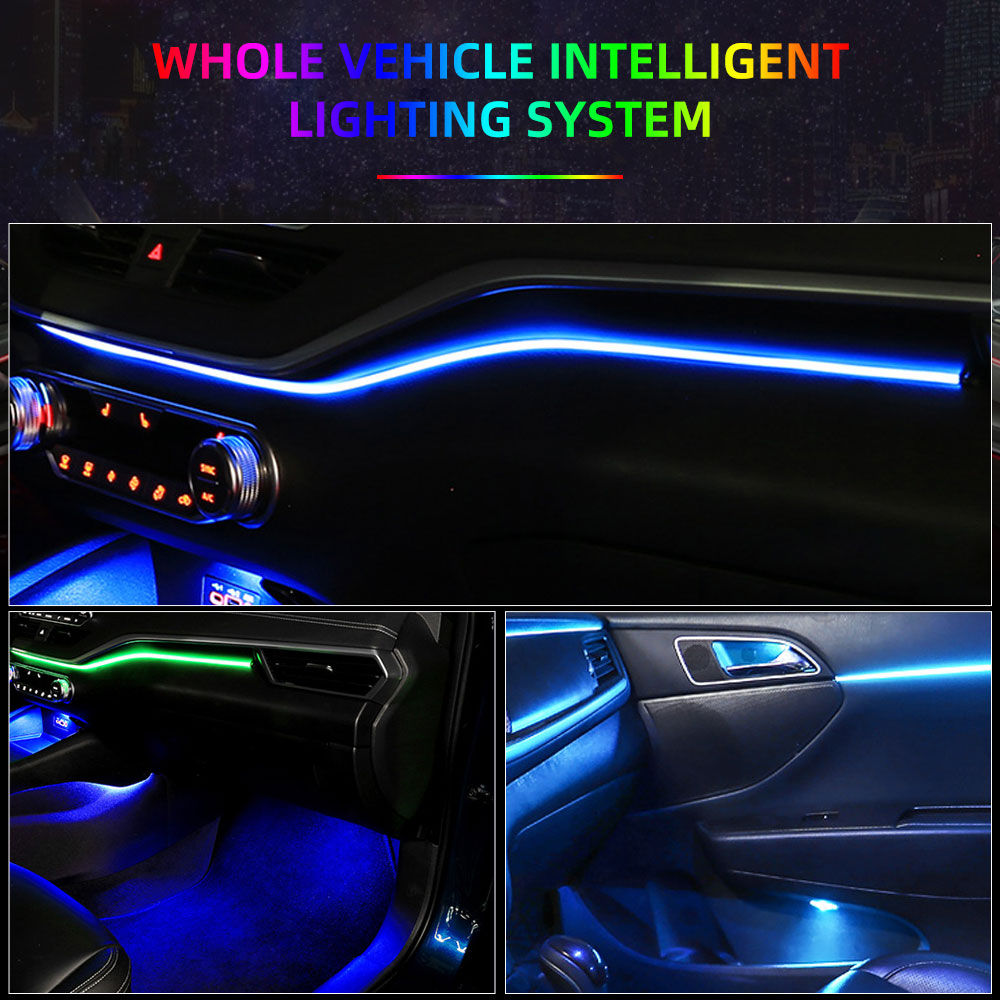 6/18 in 1 RBG 64 Color Car Amb - Lighting Bolt Decor 评论和价格