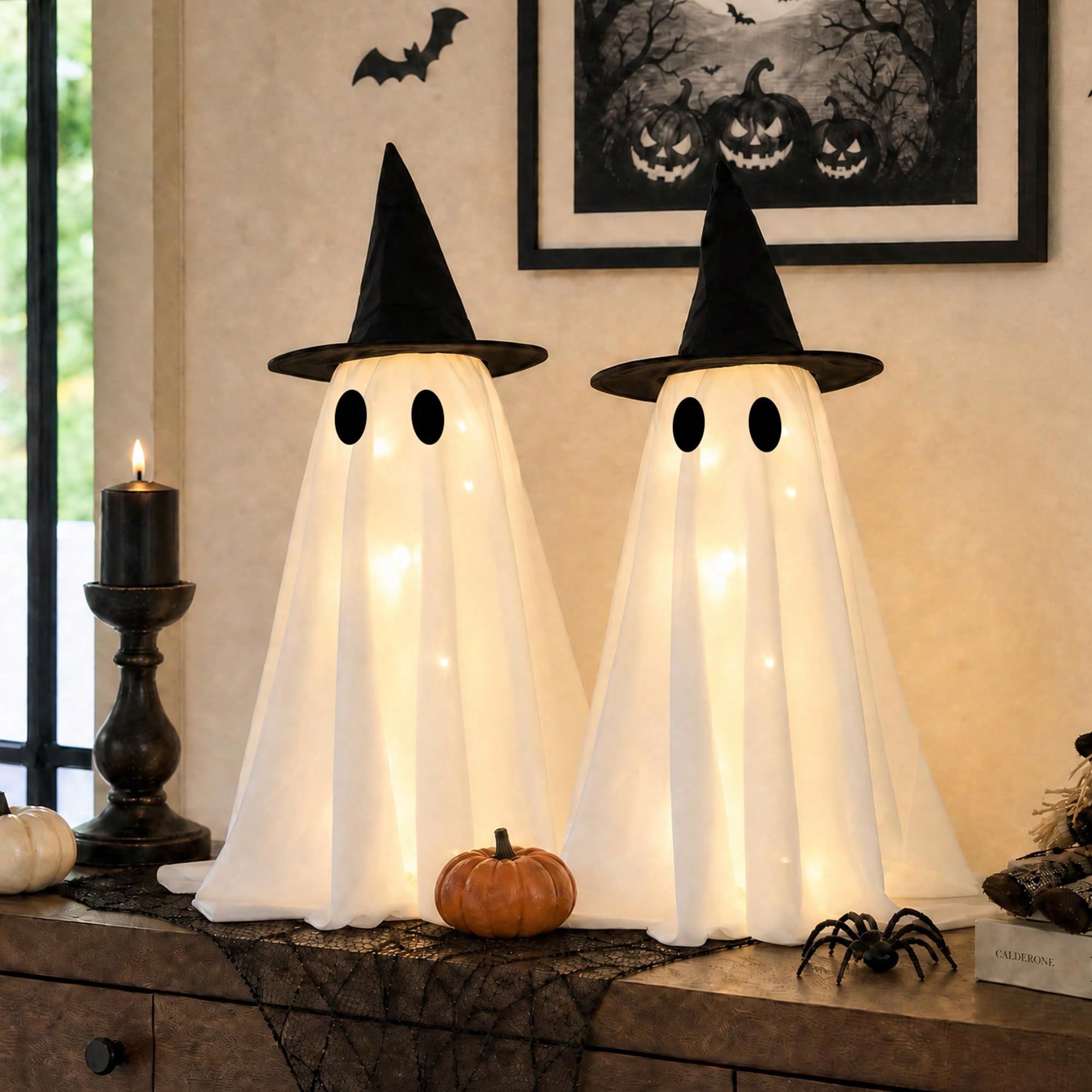 LED Light‑Up Witch Hat Ghost 2 - Up Lighting Decor 评论和价格