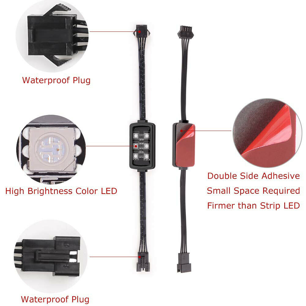 Niscarda Car Motorcycle RGB LE - Lighting Bolt Decor 评论和价格
