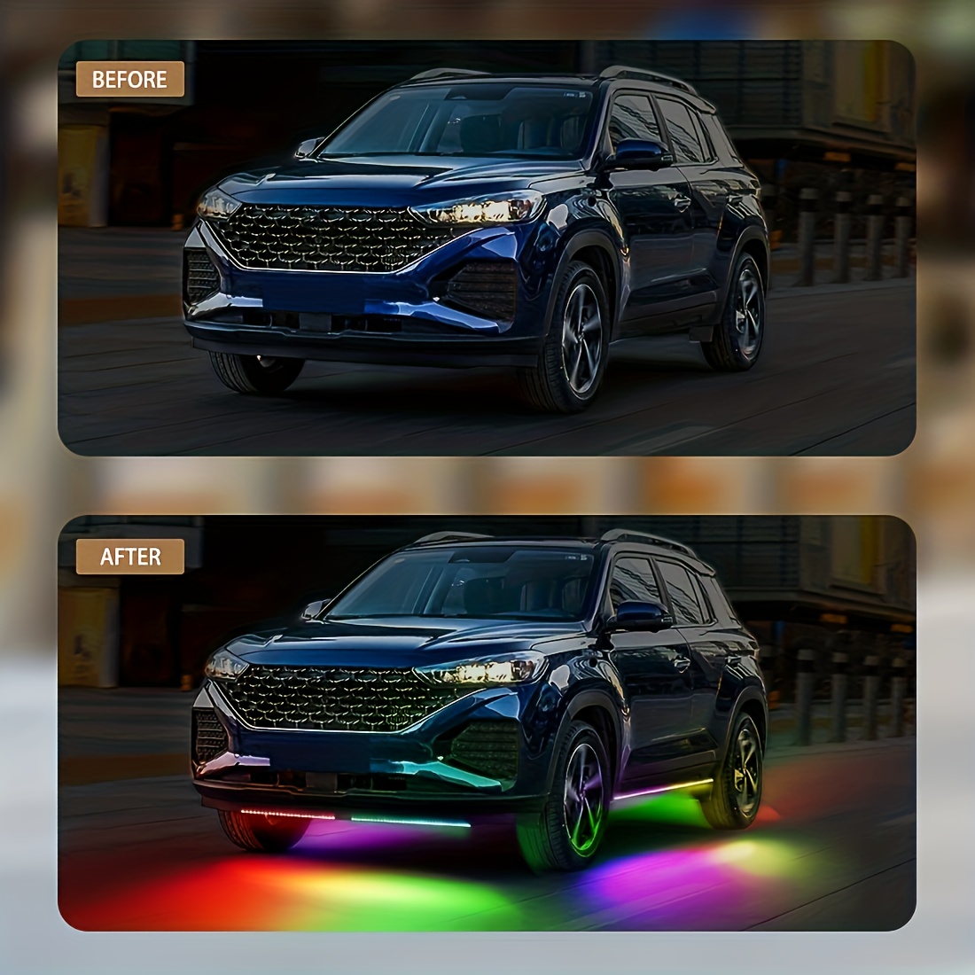 RGB Flexible Car Underglow Lig - Lighting Bolt Decor 评论和价格